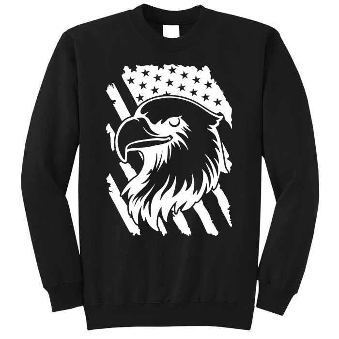 America Flag Patriotic Eagle Tall Sweatshirt