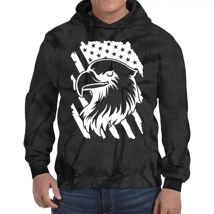 America Flag Patriotic Eagle Tie Dye Hoodie