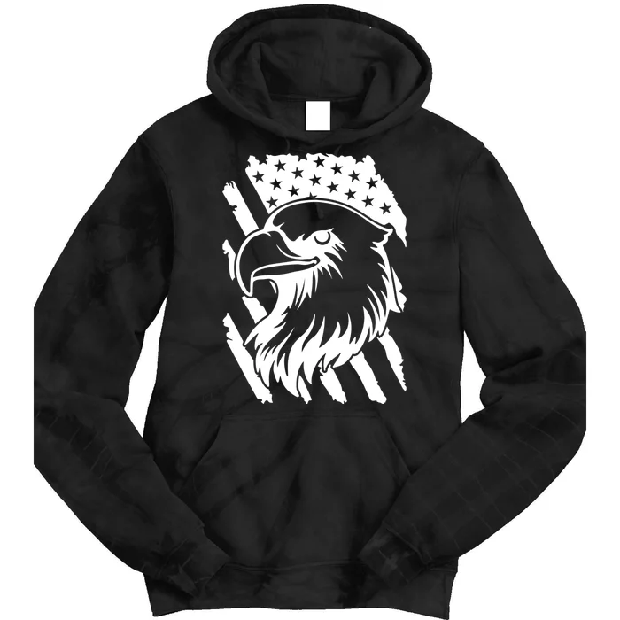 America Flag Patriotic Eagle Tie Dye Hoodie