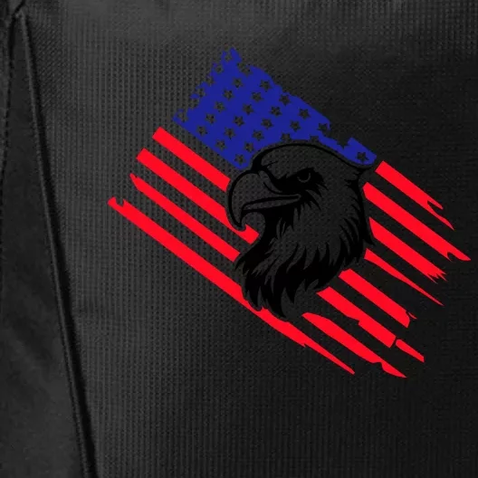 America Flag Patriotic Eagle City Backpack