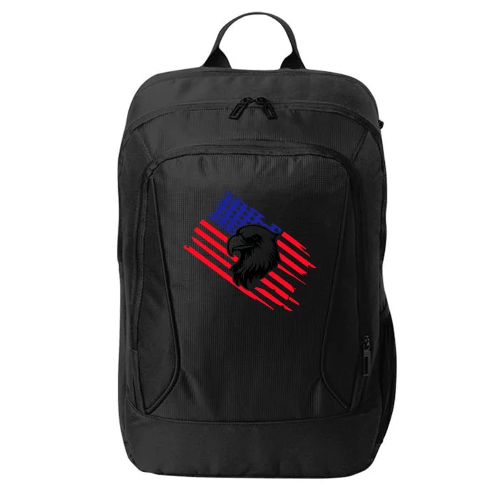 America Flag Patriotic Eagle City Backpack