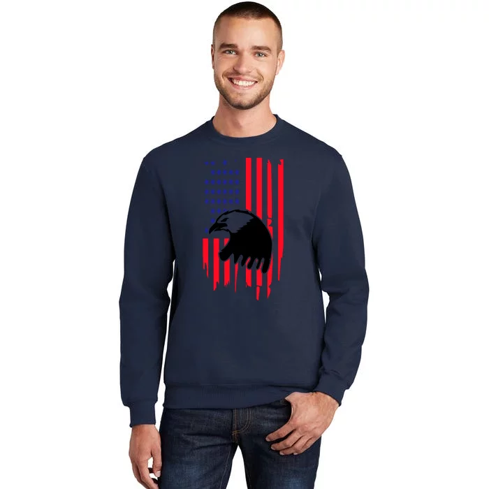 America Flag Patriotic Eagle Tall Sweatshirt