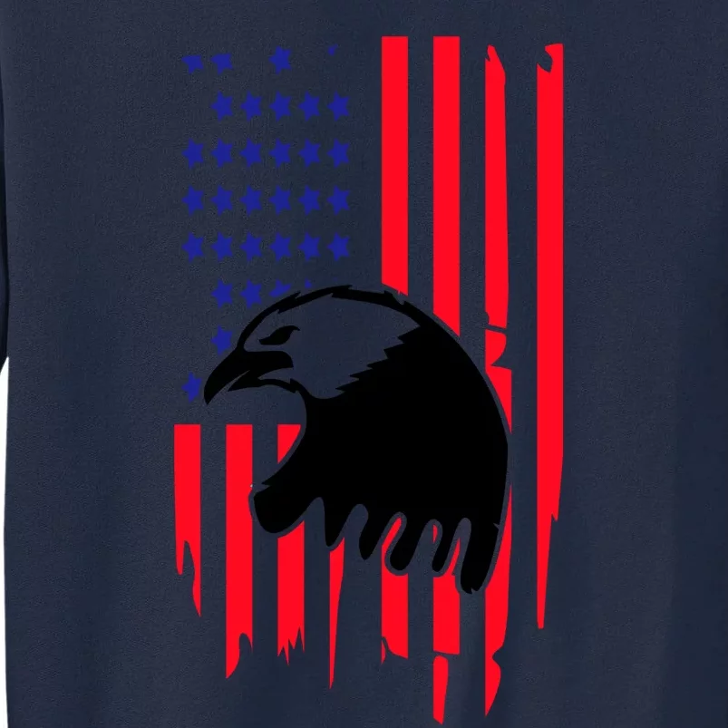 America Flag Patriotic Eagle Tall Sweatshirt