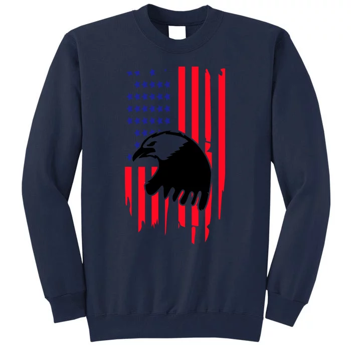 America Flag Patriotic Eagle Tall Sweatshirt