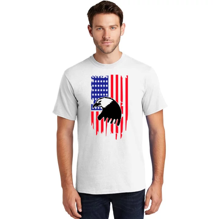 America Flag Patriotic Eagle Tall T-Shirt