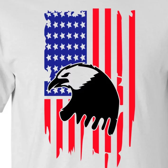 America Flag Patriotic Eagle Tall T-Shirt