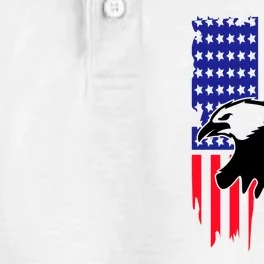 America Flag Patriotic Eagle Dry Zone Grid Performance Polo