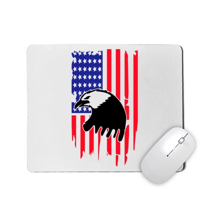 America Flag Patriotic Eagle Mousepad