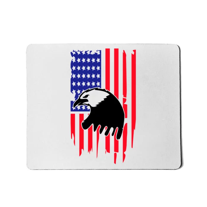 America Flag Patriotic Eagle Mousepad