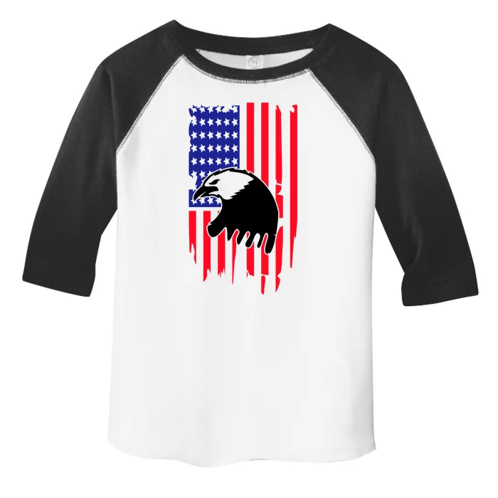 America Flag Patriotic Eagle Toddler Fine Jersey T-Shirt