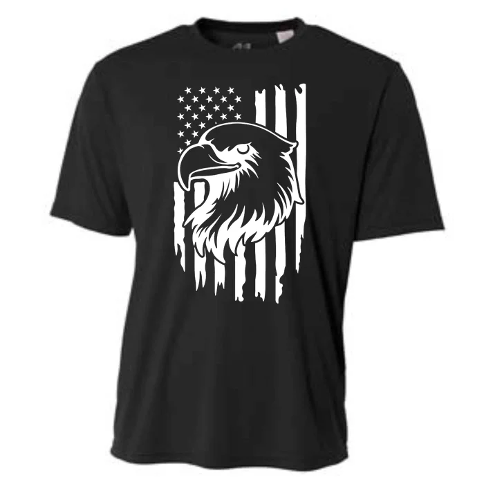 America Flag Patriotic Eagle Cooling Performance Crew T-Shirt