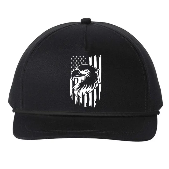 America Flag Patriotic Eagle Snapback Five-Panel Rope Hat