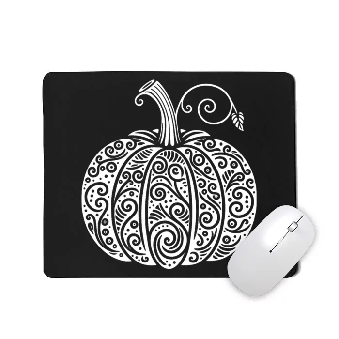 Autumn Fall Pumpkin Cute Thanksgiving Halloween Mousepad