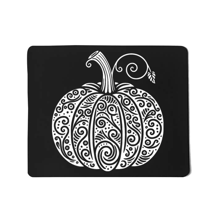 Autumn Fall Pumpkin Cute Thanksgiving Halloween Mousepad