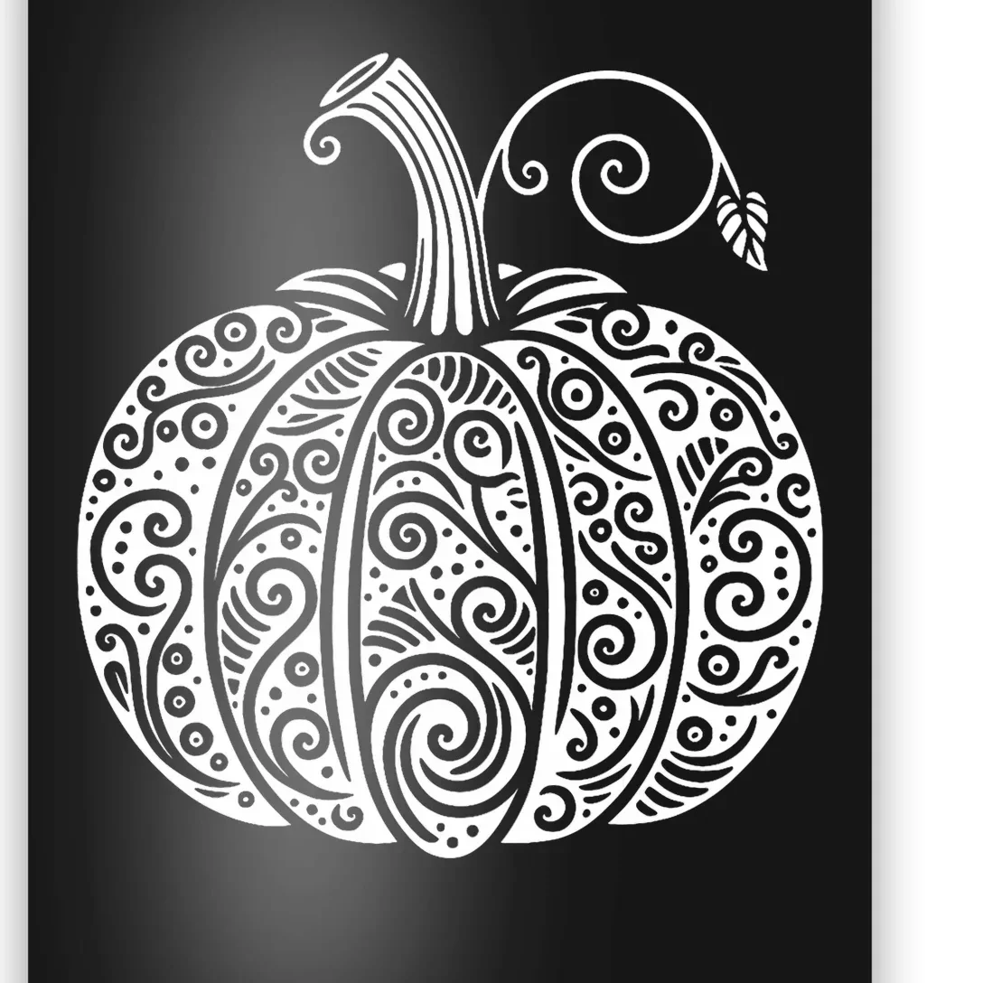 Autumn Fall Pumpkin Cute Thanksgiving Halloween Poster