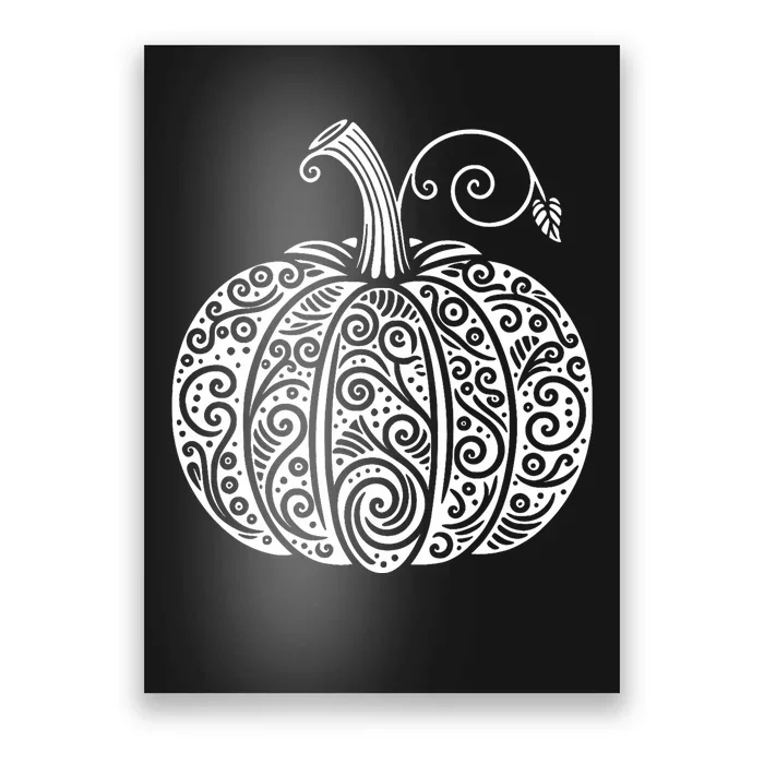 Autumn Fall Pumpkin Cute Thanksgiving Halloween Poster