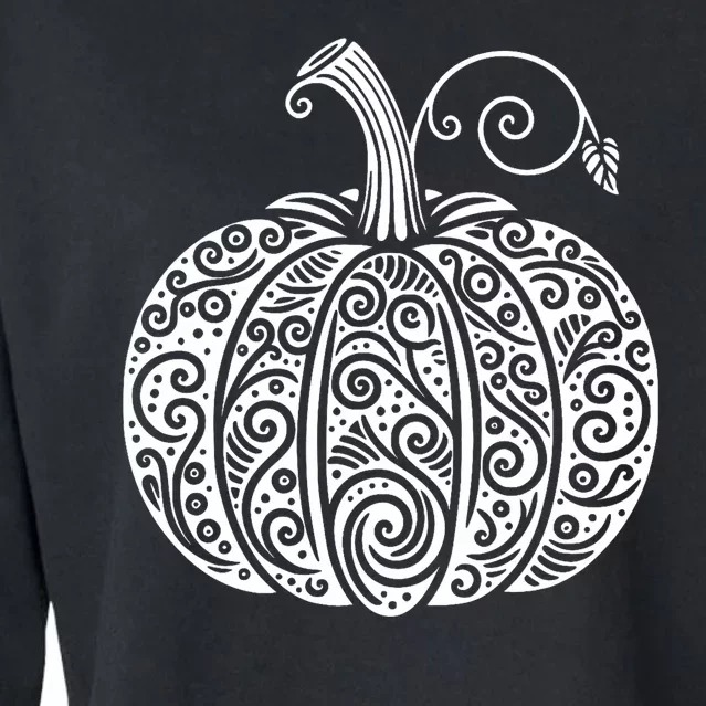 Autumn Fall Pumpkin Cute Thanksgiving Halloween Cropped Pullover Crew