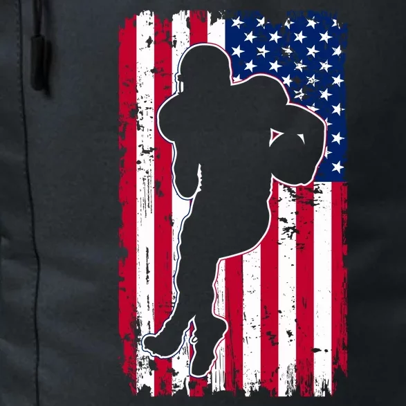 American Football Player Distressed USA Flag Daily Commute Backpack