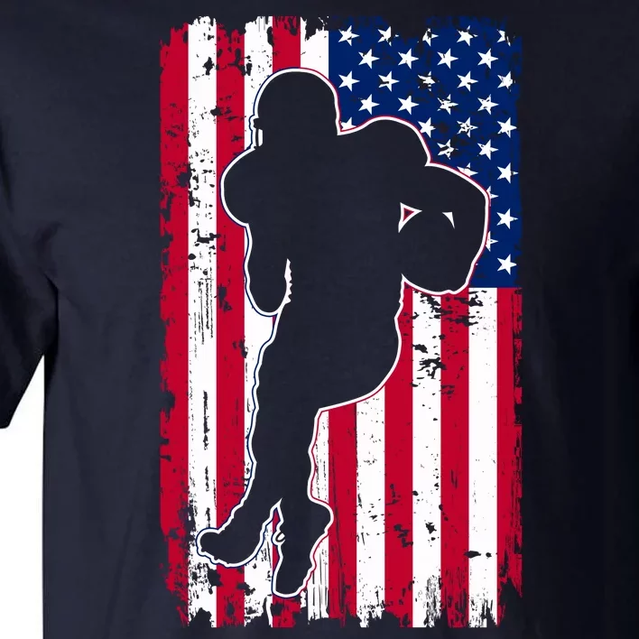 American Football Player Distressed USA Flag Tall T-Shirt