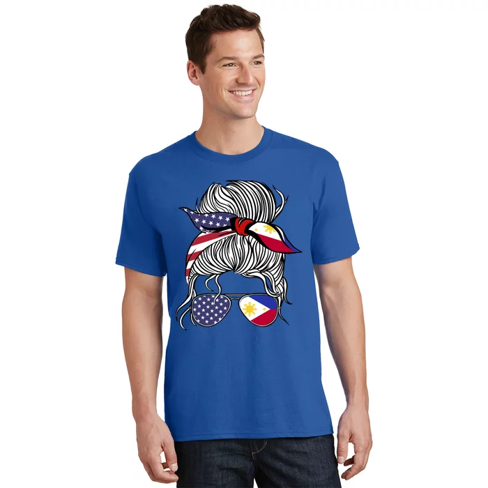 American Filipina Patriot Flag Philippines Grown Gift T-Shirt