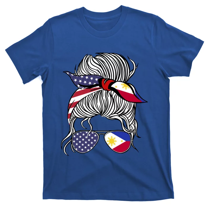 American Filipina Patriot Flag Philippines Grown Gift T-Shirt