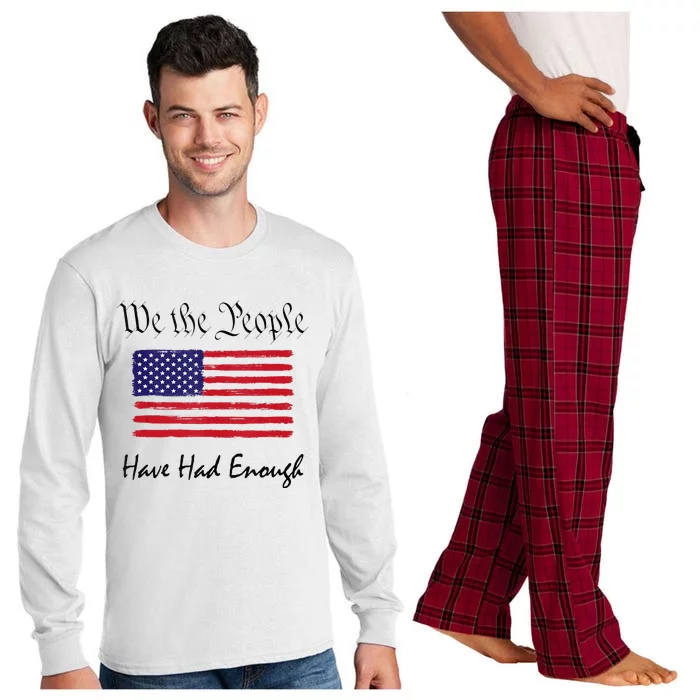 American Flag Patriotic 1776 We The People Have Had Enough Long Sleeve Pajama Set