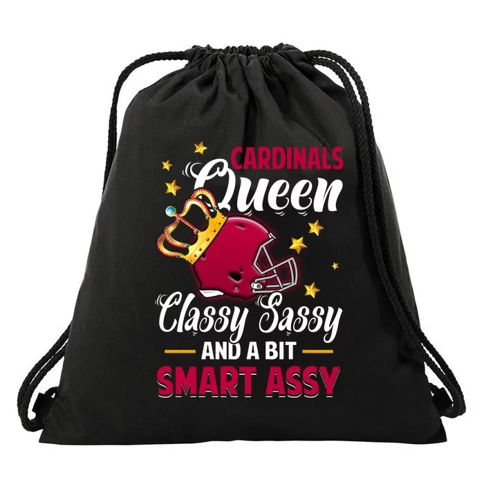 Arizona Football Queen Classy Sassy And A Bit Smart Assy Drawstring Bag