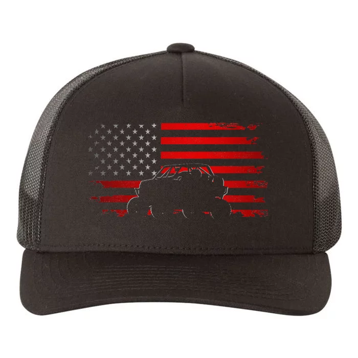 American Flag Quad Atv Yupoong Adult 5-Panel Trucker Hat