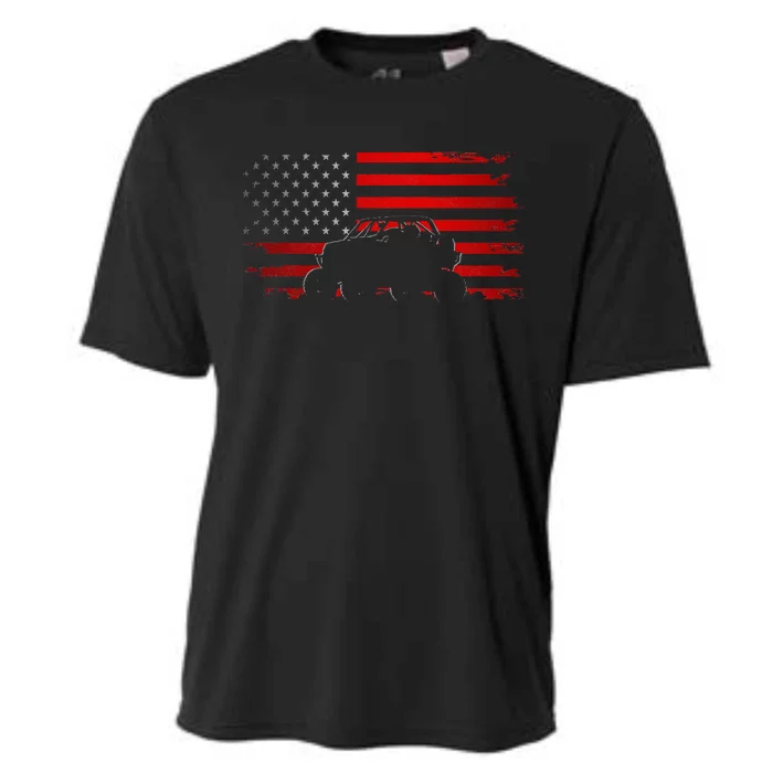 American Flag Quad Atv Cooling Performance Crew T-Shirt