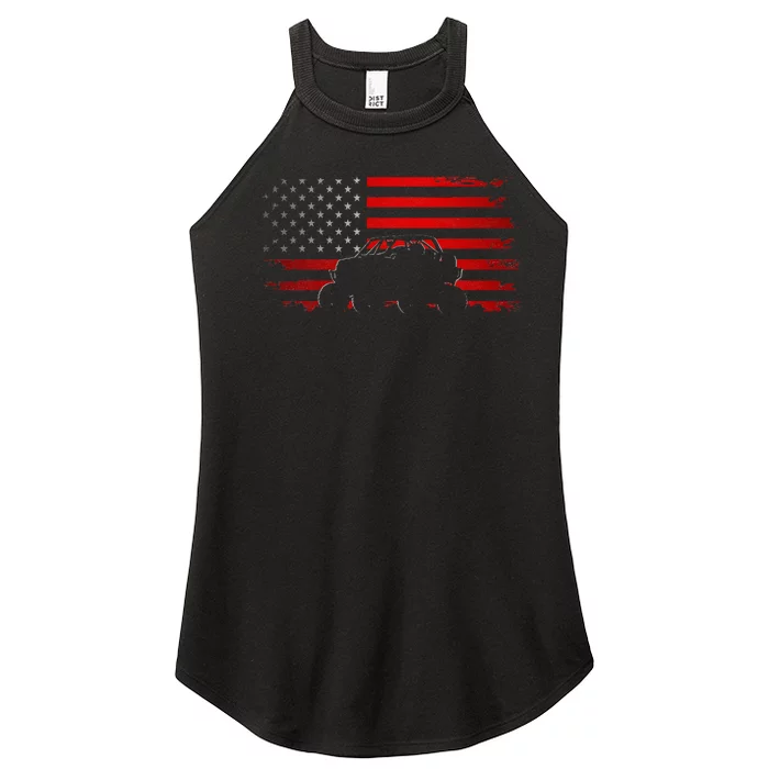 American Flag Quad Atv Women’s Perfect Tri Rocker Tank