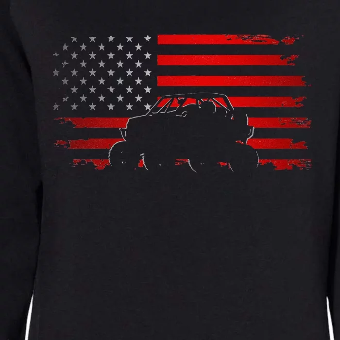 American Flag Quad ATV Apparel Off Road ATV Womens California Wash Sweatshirt