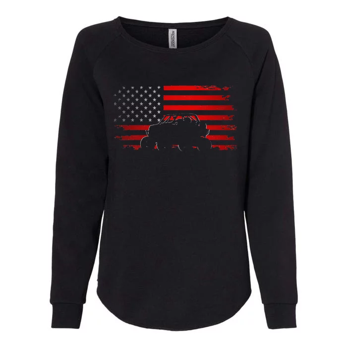 American Flag Quad ATV Apparel Off Road ATV Womens California Wash Sweatshirt