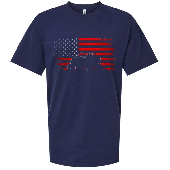 American Flag Quad ATV Apparel Off Road ATV Sueded Cloud Jersey T-Shirt