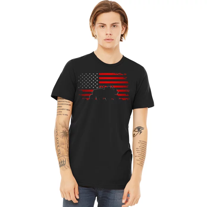 American Flag Quad ATV Off Road ATV Premium T-Shirt