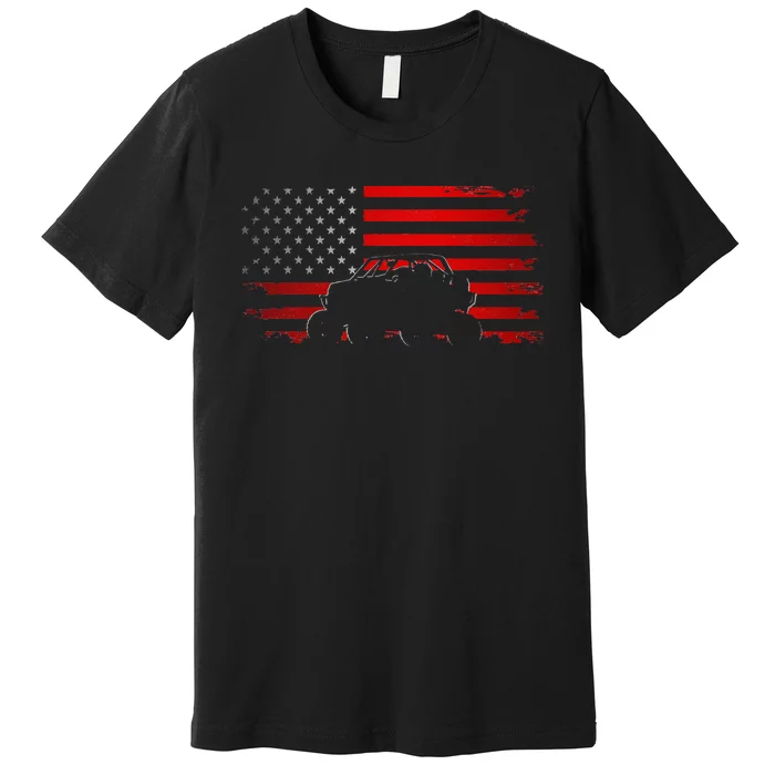 American Flag Quad ATV Off Road ATV Premium T-Shirt