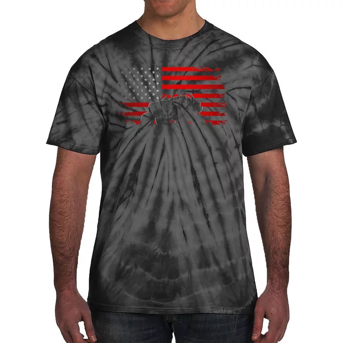 American Flag Quad ATV Off Road ATV Tie-Dye T-Shirt