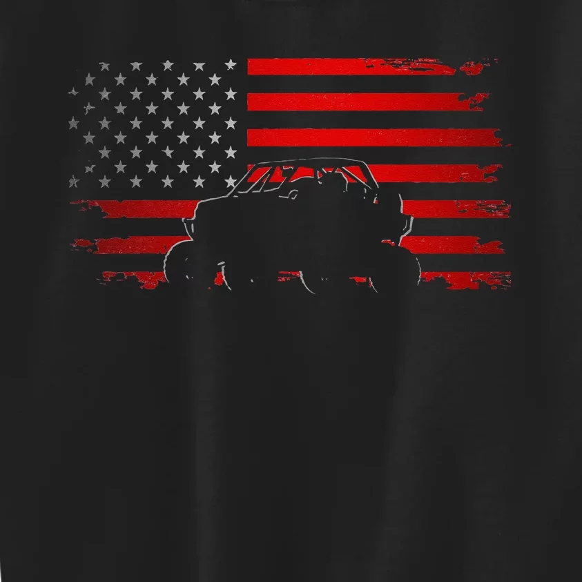 American Flag Quad ATV Off Road ATV Kids Sweatshirt