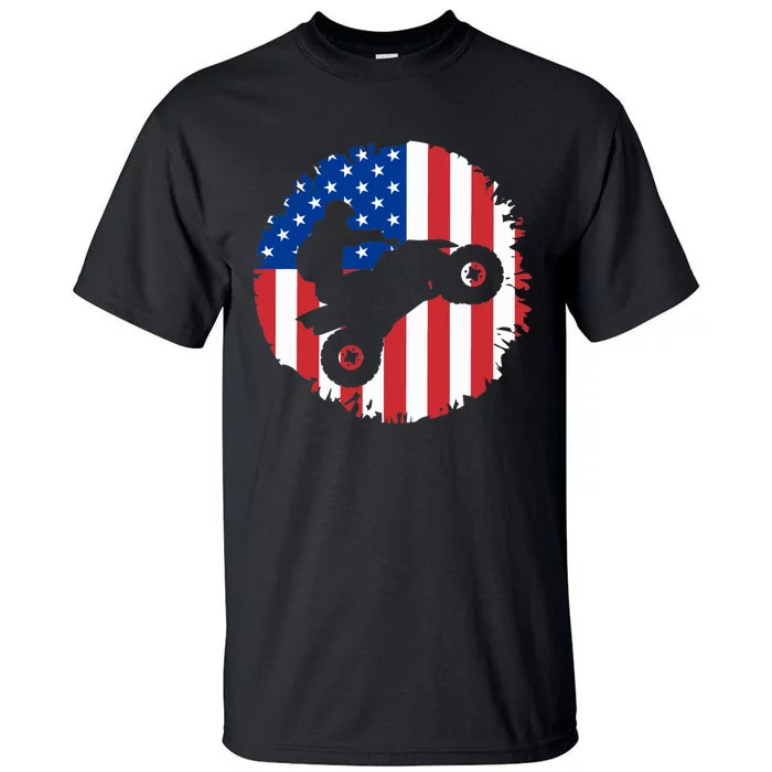 American Flag Quad Bike ATV Four Wheelers Quad Bikers Tall T-Shirt