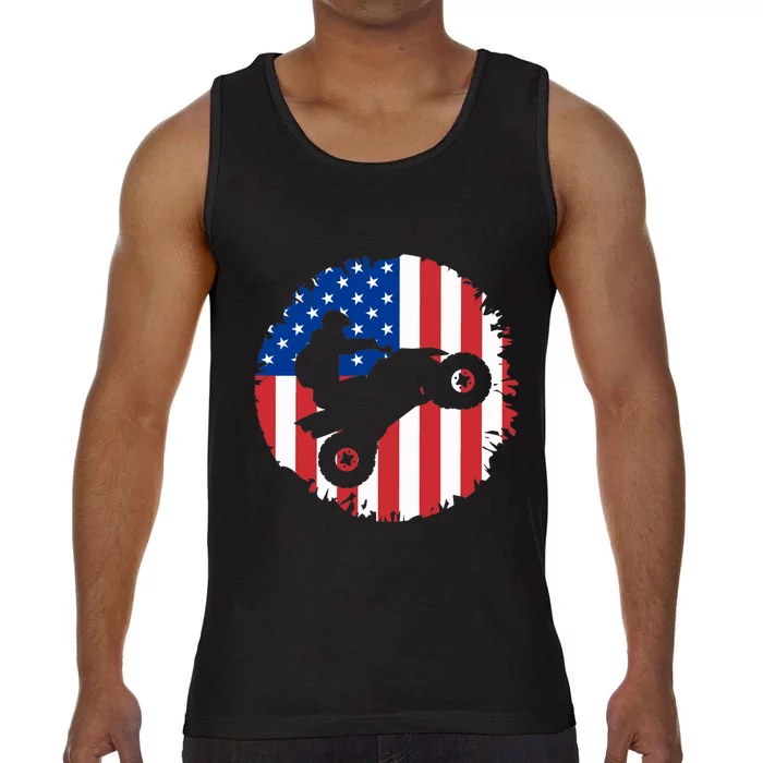 American Flag Quad Bike ATV Four Wheelers Quad Bikers Comfort Colors® Tank Top