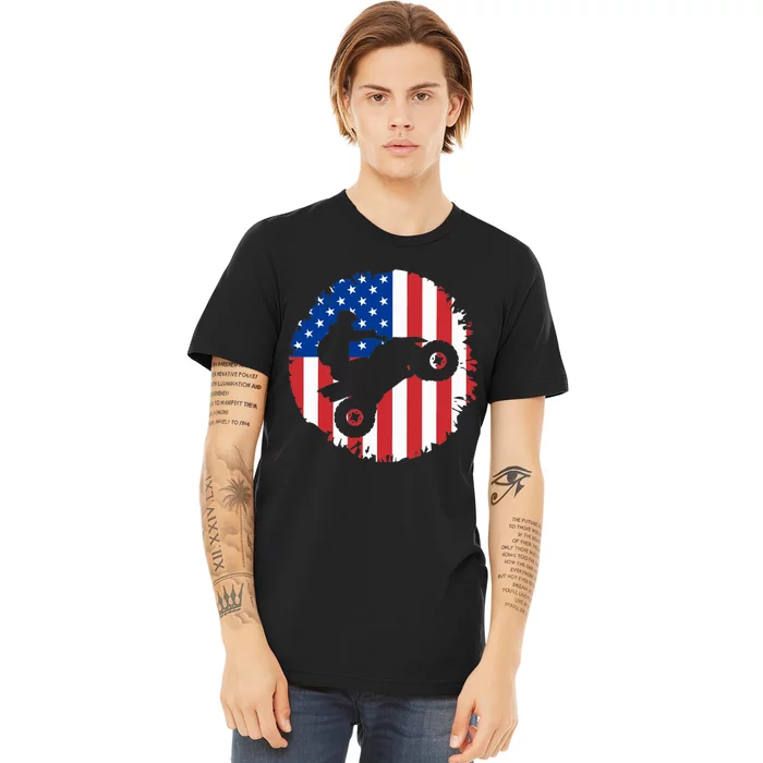 American Flag Quad Bike ATV Four Wheelers Quad Bikers Premium T-Shirt