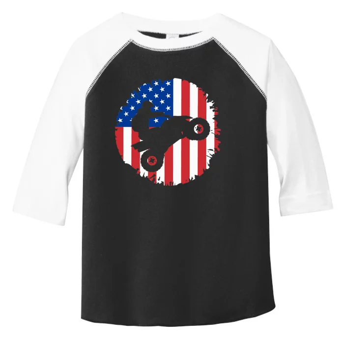 American Flag Quad Bike ATV Four Wheelers Quad Bikers Toddler Fine Jersey T-Shirt