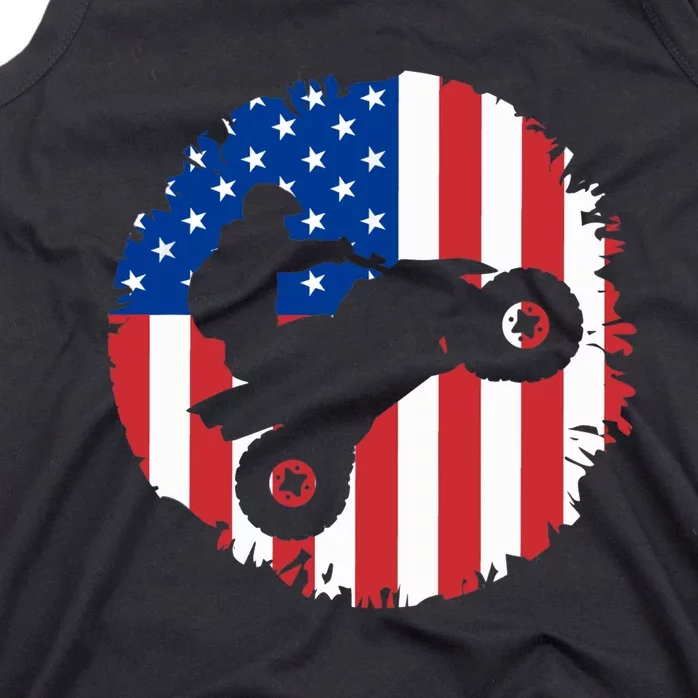 American Flag Quad Bike ATV Four Wheelers Quad Bikers Tank Top