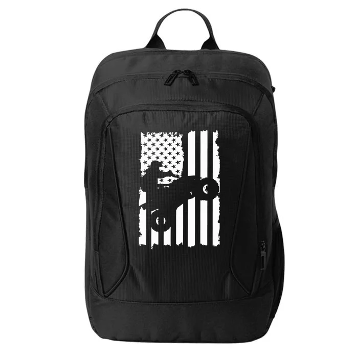 American Flag Quad Bike ATV Four Wheelers Quad Bikers City Backpack