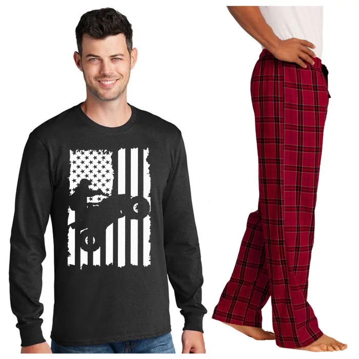 American Flag Quad Bike ATV Four Wheelers Quad Bikers Long Sleeve Pajama Set