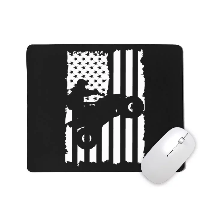 American Flag Quad Bike ATV Four Wheelers Quad Bikers Mousepad