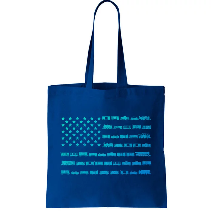 American Flag Railroad Train Conductor Gift Tote Bag