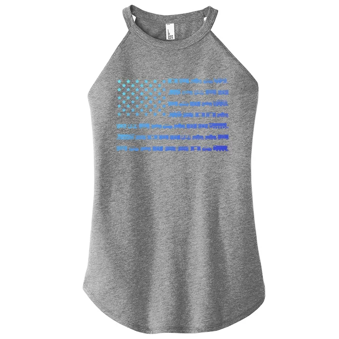 American Flag Railroad Train Conductor Gift Women’s Perfect Tri Rocker Tank