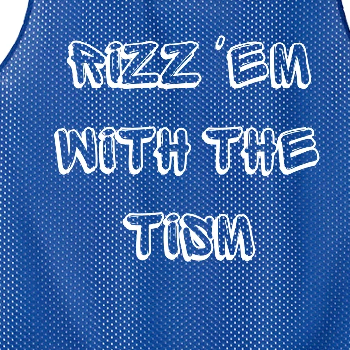 Autism Funny Rizz Em With The Tism Gift Mesh Reversible Basketball Jersey Tank