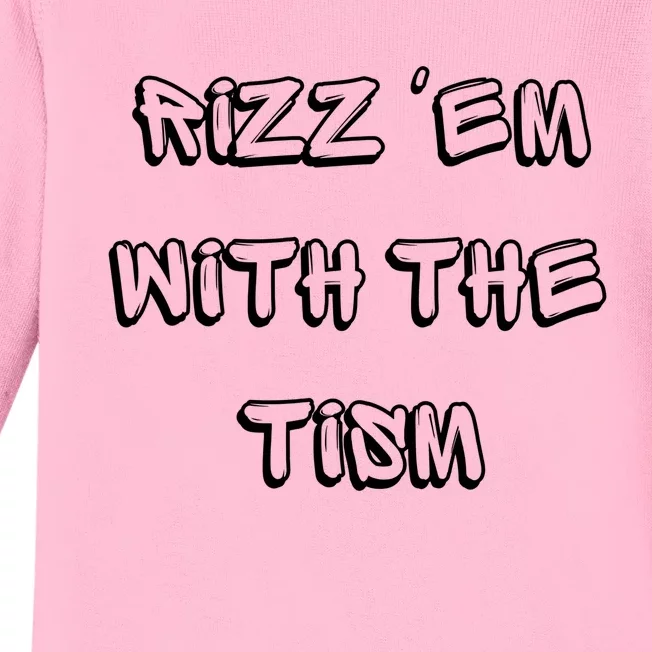 Autism Funny Rizz Em With The Tism Gift Baby Long Sleeve Bodysuit