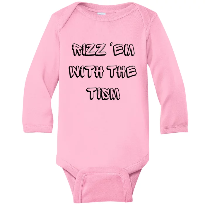 Autism Funny Rizz Em With The Tism Gift Baby Long Sleeve Bodysuit